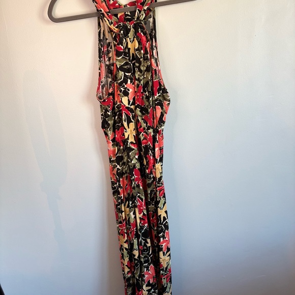 Massimo Dresses & Skirts - Massimo Red and Black Floral Print Maxi Dress